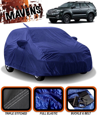 MAVENS Car Cover For Toyota Fortuner Old (With Mirror Pockets)(Blue)