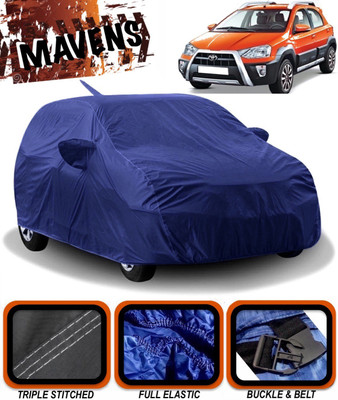 MAVENS Car Cover For Toyota Etios Cross (With Mirror Pockets)(Blue)
