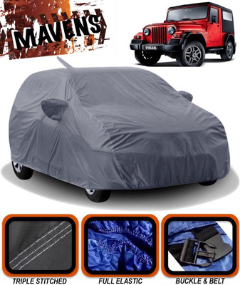 MAVENS Car Cover For Mahindra Thar (With Mirror Pockets)(Grey)
