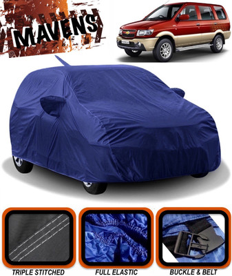 MAVENS Car Cover For Chevrolet Tavera (With Mirror Pockets)(Blue)