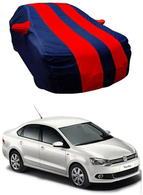 ARB Car Cover For Volkswagen Vento (With Mirror Pockets)(Blue, Red)