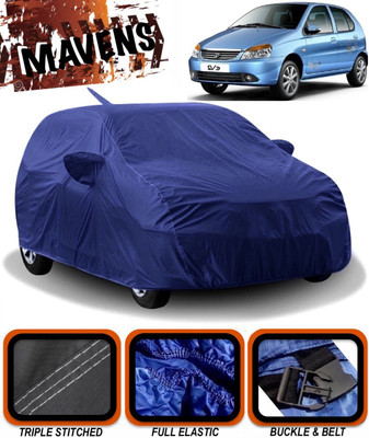 MAVENS Car Cover For Tata Indica eV2 (With Mirror Pockets)(Blue)