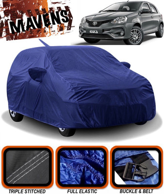MAVENS Car Cover For Toyota Etios Liva (With Mirror Pockets)(Blue)