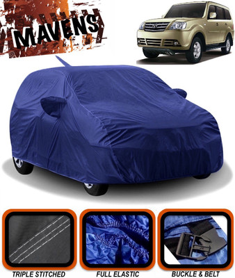 MAVENS Car Cover For Tata Sumo Grande MK II (With Mirror Pockets)(Blue)