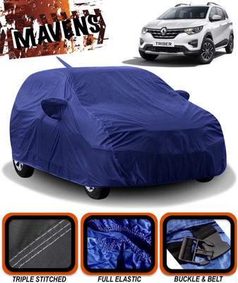 MAVENS Car Cover For Renault Triber (With Mirror Pockets)(Blue)