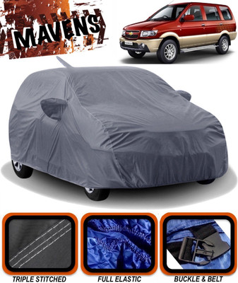 MAVENS Car Cover For Chevrolet Tavera (With Mirror Pockets)(Grey)