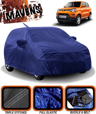 MAVENS Car Cover For Maruti Suzuki S-Presso (With Mirror Pockets)(Blue)