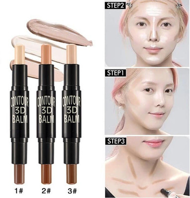 YAWI WATER PROOF LONG LASTING MULTI SHADES CONTOUR 3D BALM HIGHLIGHT & CONTOUR STICK Concealer(PALE IVORY, HONEY, IVORY, CHOCOLATE, BEIGE,, 18.6 g)
