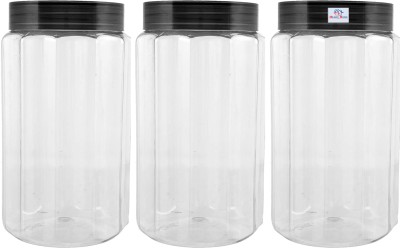 Heart Home Plastic Grocery Container  - 1800 ml(Pack of 3, Grey)