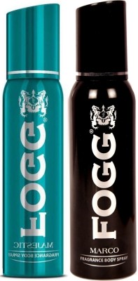 FOGG Regular Deo Combo Pack of 2 (Majestic + Marco 240 ml) Body Spray Deodorant Spray  -  For Men & Women(240 ml, Pack of 2)