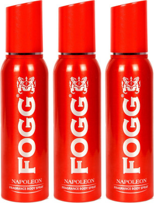 FOGG Regular Deo Combo Pack of 3 (Napoleon + Napoleon + Napoleon 360ml) Body Spray Deodorant Spray  -  For Men & Women(360 ml, Pack of 3)