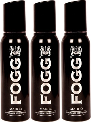 FOGG Regular Deo Combo Pack of 3 (Marco + Marco + Marco 360ml) Body Spray Deodorant Deodorant Spray  -  For Men & Women(360 ml, Pack of 3)