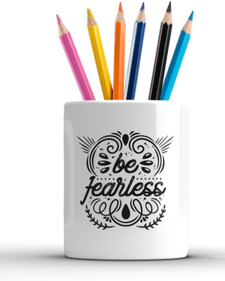 Shieldsmore 1 Compartments Ceramic Pen Stand(Multicolor)