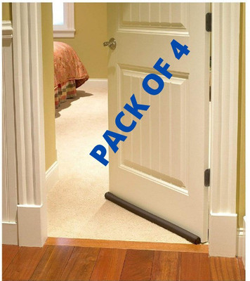 Raxon Innovation 36 Inches (Pack of 4) Door Bottom Sealing Strip Guard for Home Door Mounted Door Stopper(Brown)