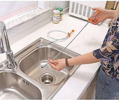 ND SANITATION 90cm Long Drain Opening Wire Blockage Cleaning Opener Clog Flexible Wire Crystal Drain Opener(300 g)