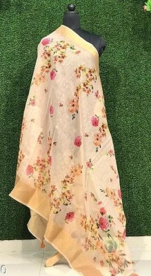 KAHIRAA WHOLETEX Cotton Blend Floral Print Women Dupatta