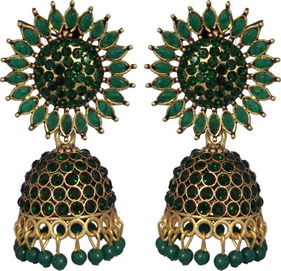 Uv Creation Sunflower Design Alloy Jhumki Earring