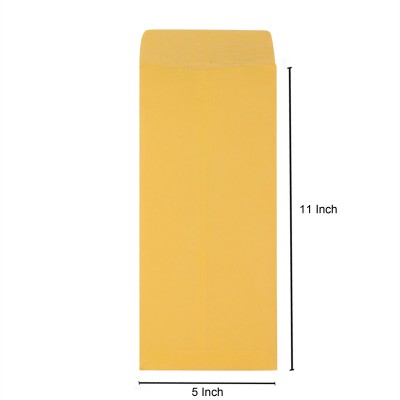 SUNPACKERS Cloth Line Courier Cover Envelopes For Office Letter Document Size 11 X 5 Envelopes(Pack of 50 Yellow)