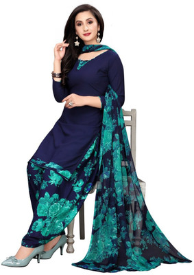 ANIRAV Crepe Floral Print Salwar Suit Material