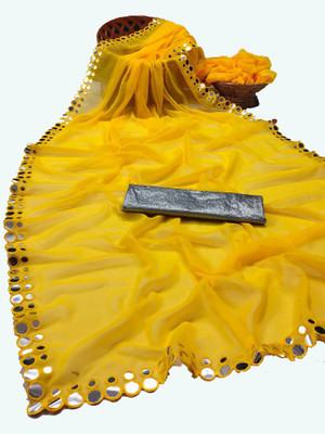 Laddu creation Georgette Embellished Salwar Suit Material