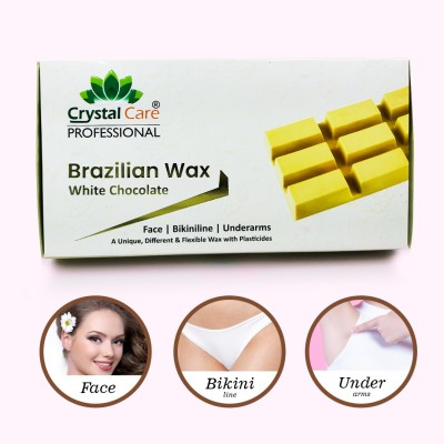 Crystal Care Brazilian Body White Chocolate Wax, Face, Bikiniline, Underarms Wax(500 g)