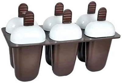 JIGSHTIAL 50 ml Manual Ice Cream Maker (Brown) Brown Plastic Ice Cube Tray(Pack of1)