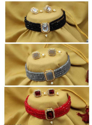 RINIMS Alloy Gold-plated Multicolor Jewellery Set(Pack of 1)