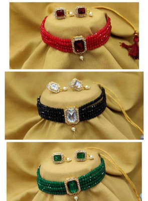 RINIMS Alloy Gold-plated Multicolor Jewellery Set(Pack of 3)