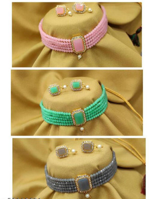 RINIMS Alloy Gold-plated Multicolor Jewellery Set(Pack of 1)