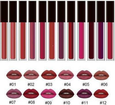 YELGO Liquid lipstick | Multicolor | Matte Lipstick - Set of 12 (Multi color)(Multicolor, 6.5 ml)