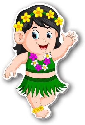 Regalocasila Hawaiian Girl Dancing Cartoon Kids Toys Birthday Gifts Home Decoration Acrylic Fridge Magnet Pack of 1(Green)