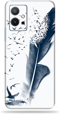 OggyBaba Vivo Y75 5G Mobile Skin(Feather Art Multicolor Skin With Ultra Matte Finish)