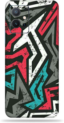 OggyBaba Vivo Y75 5G Mobile Skin(Abstract Mad Angles Multicolor Skin With Ultra Matte Finish)