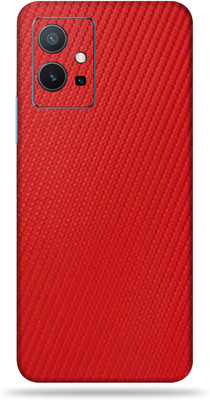 OggyBaba Vivo Y75 5G Mobile Skin(Red Carbon Fiber Skin With Ultra Matte Finish)