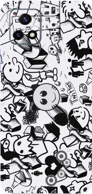 Mclaxa Doodle Back Mobile Skin.., Vivo Y72 5G, Doodle Mobile Skin(Doodle Skin With Super Matte Finish..)