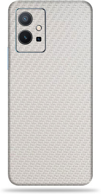 OggyBaba Vivo Y75 5G Mobile Skin(White Carbon Fiber Skin With Ultra Matte Finish)