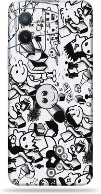 OggyBaba Vivo Y75 5G Mobile Skin(Doodle Multicolor Skin With Ultra Matte Finish)