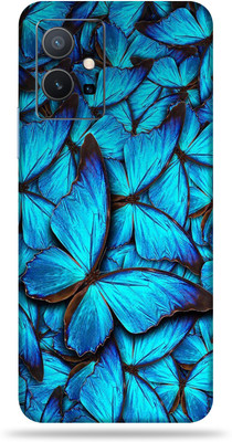 OggyBaba Vivo Y75 5G Mobile Skin(Blue Butterfly Multicolor Skin With Ultra Matte Finish)