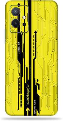 OggyBaba Vivo Y75 5G Mobile Skin(Yellow Cyberpunk Multicolor Skin With Ultra Matte Finish)