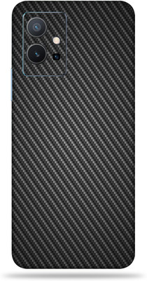 OggyBaba Vivo Y75 5G Mobile Skin(Black Carbon Fiber Skin With Ultra Matte Finish)