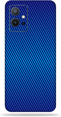 OggyBaba Vivo Y75 5G Mobile Skin(Blue Carbon Fiber Skin With Ultra Matte Finish)