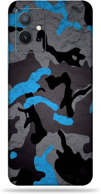 OggyBaba Vivo Y75 5G Mobile Skin(Blue Camouflage Multicolor Skin With Ultra Matte Finish)