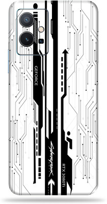 OggyBaba Vivo Y75 5G Mobile Skin(White Cyberpunk Multicolor Skin With Ultra Matte Finish)