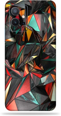 WeCre8 Skin's Vivo Y75 5g, Polygon Red Mobile Skin(Multicolor)