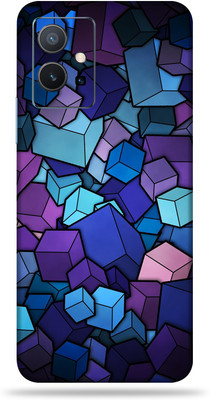OggyBaba Vivo Y75 5G Mobile Skin(Cubes Vector Multicolor Skin With Ultra Matte Finish)