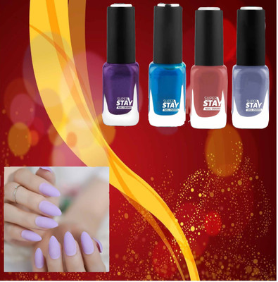 MYEONG NEW MULTI COLOR NAIL POLISH ALL DAY SHINE MULTI COLOR(Pack of 4)