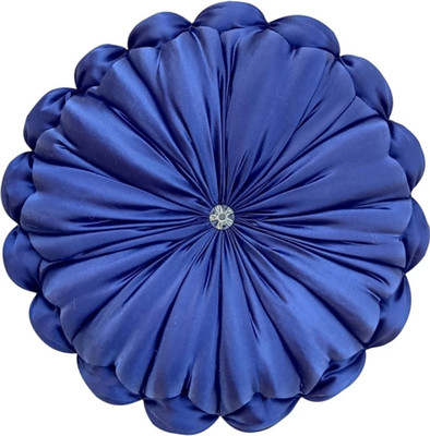 GTX Premium cushion set Microfibre Solid Floor Cushion Pack of 1(Blue)