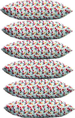 dauji enterprises Cotton, Polyester Fibre Sleeping Pillow Pack of 6 Solid(multiclore)