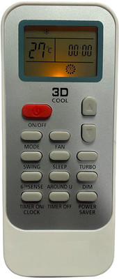 Nij AC Compatible For Whirlpool Ac Remote Control *With Backlight* Generic Remote Controller(White)