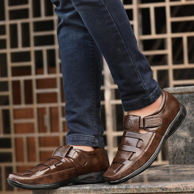 AMICO Men Casual(Brown , 10)